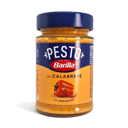 Barilla Pesto Calabrese sos do makaronu z papryką i ricottą 190 g - pikantny smak Kalabrii w słoiku